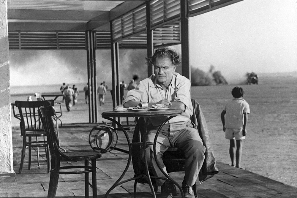    Кадр из кинофильма «Последний дюйм», 1958 год. Режиссеры Теодор Вульфович, Никита Курихин. Киностудия «Ленфильм». В роли летчика Бена Энсли — артист Николай Крюков. Фото: РИА Новости