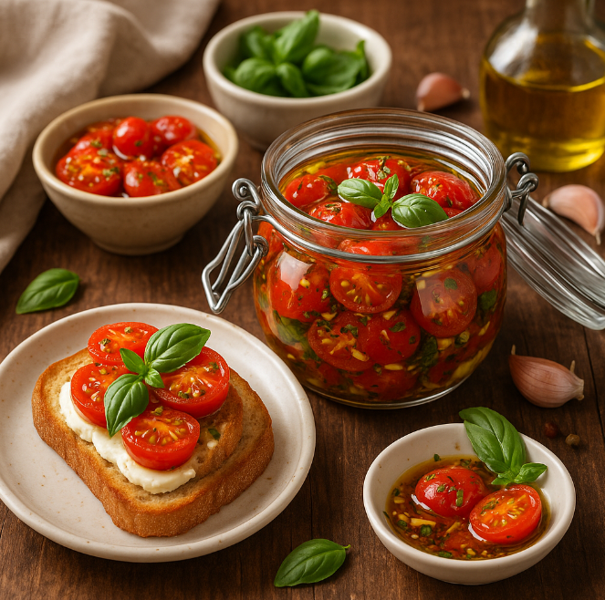 Помидоры в масле с чесноком рецепты от Дарики