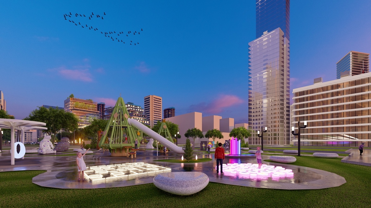 3D-визуализация парка в Чечне от Roman Group