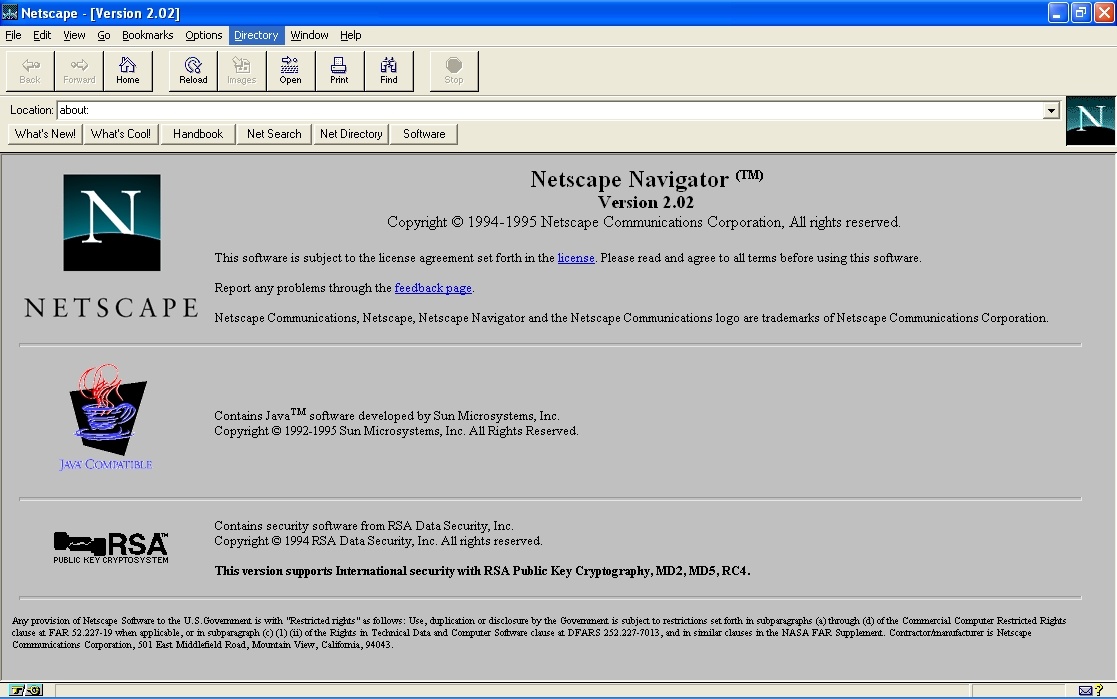 Браузер Netscape Navigator 2. Изображение: commons.wikimedia.org