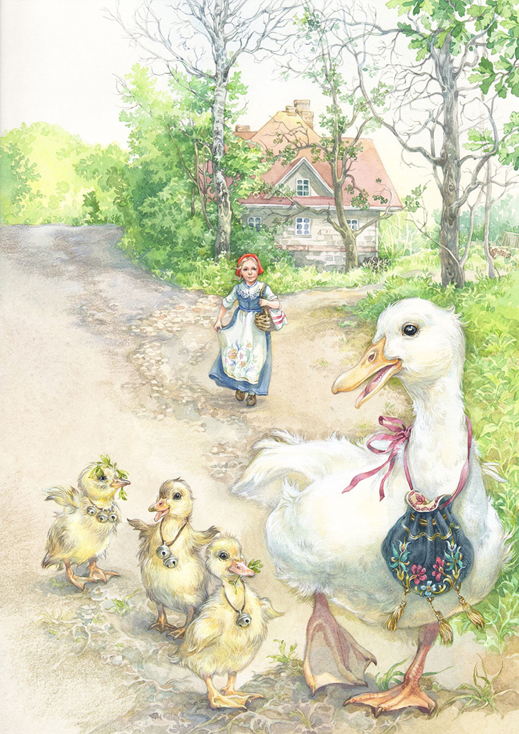 Иллюстрации из книги "Красная шапочка". Издательство "Стрекоза"