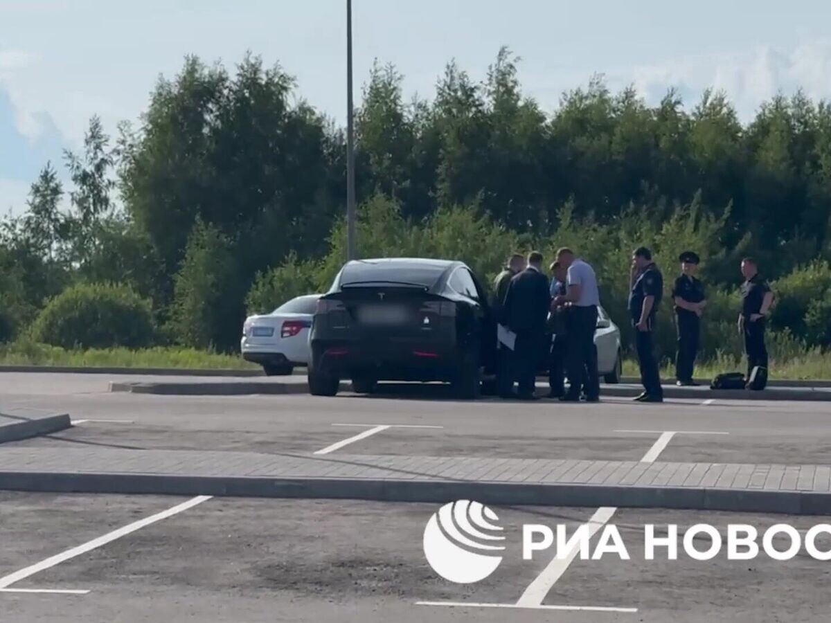    Автомобиль Tesla Романа Старовойта© РИА Новости