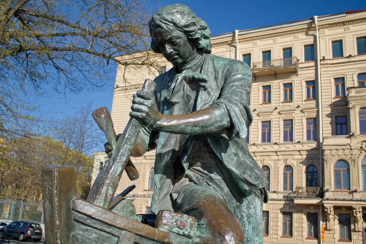 "Петр I обучается в городе Саардаме в Голландии корабельному делу в 1697 году".