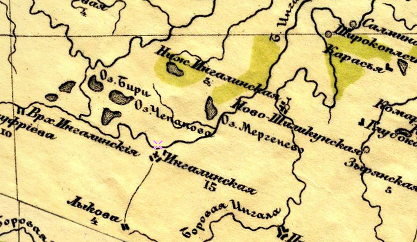 Фрагмент карты Стрельбицкого издания 1919-1921. Восток.