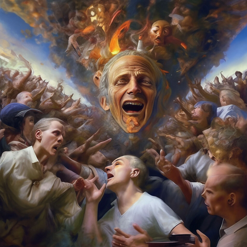 Деградация. Иллюстрация с Шедеврум.