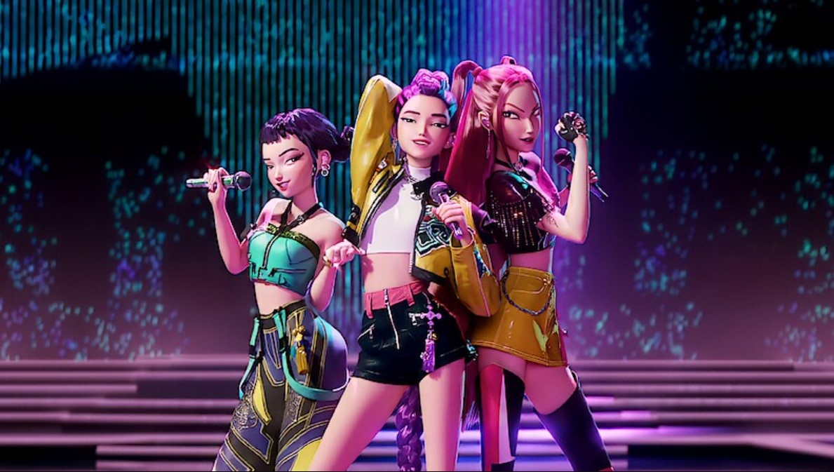 Персонажи «Huntrix» в картине «Кей-поп-охотницы на демонов». / Фото: Tudum (официальный пресс-центр Netflix)