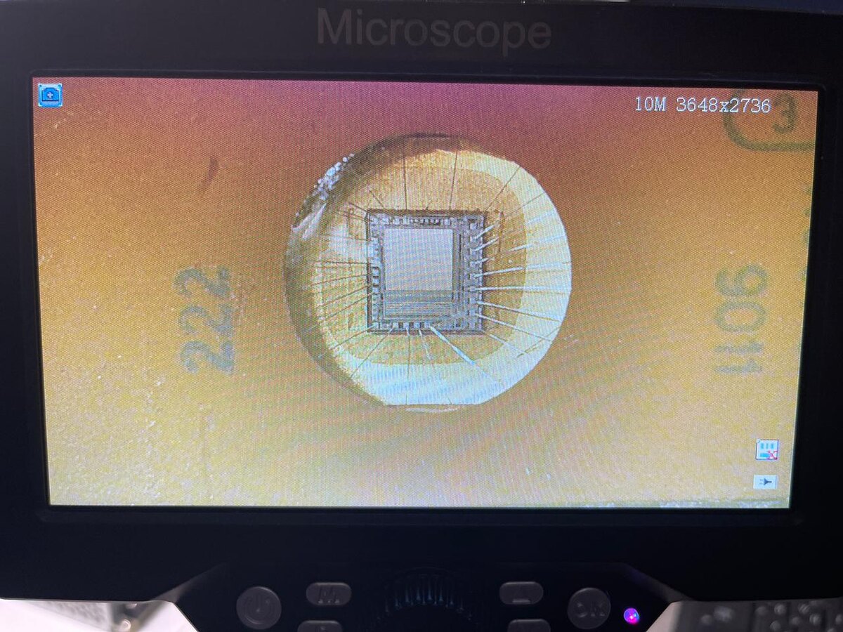Пример увеличения микроскопа G1200.