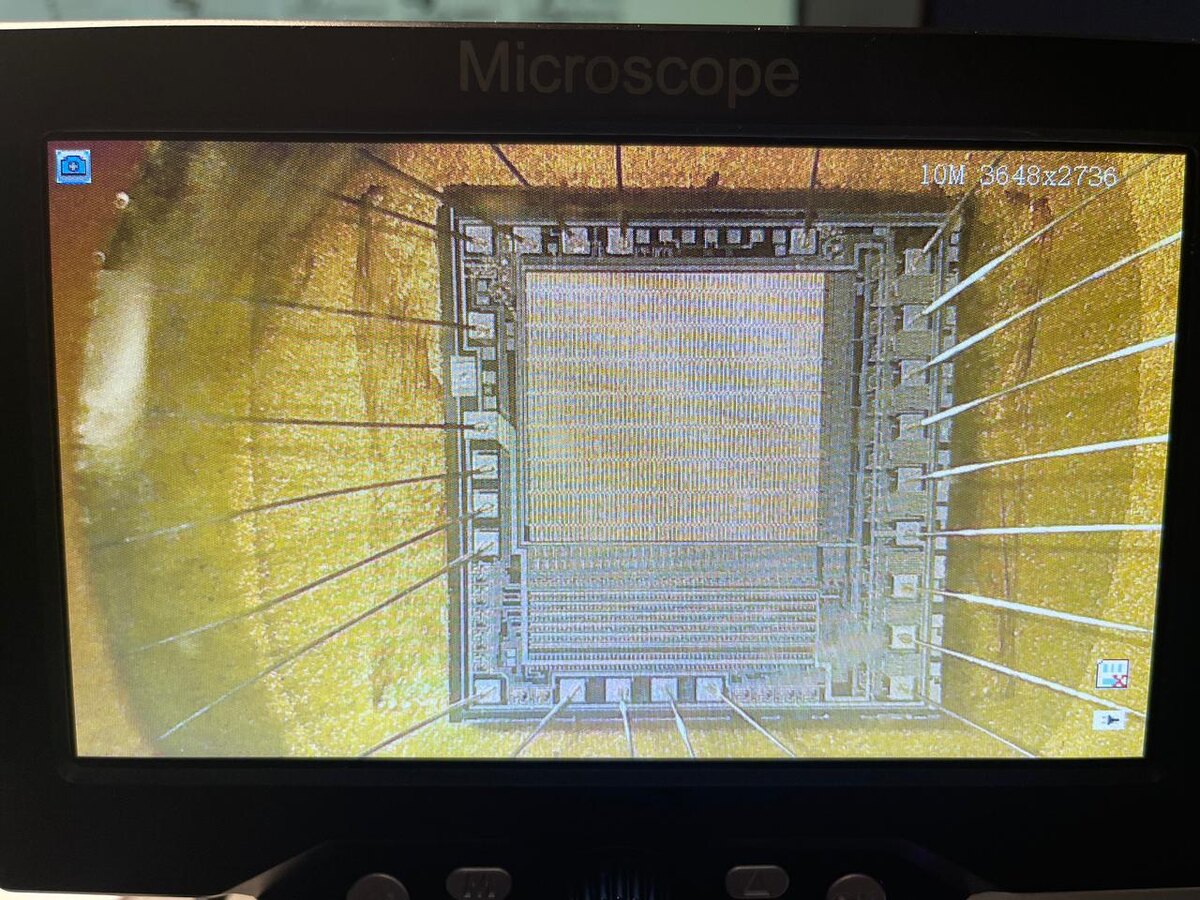 Пример увеличения микроскопа G1200.