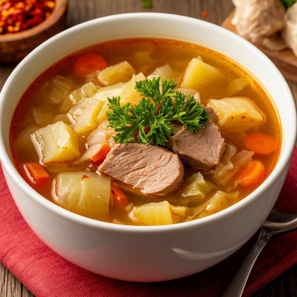 Капустную солянка с мясом