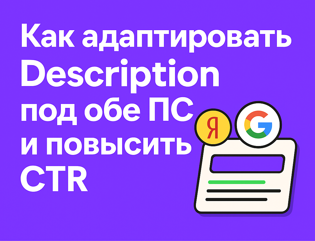 Адаптируем Description под Яндекс и Google