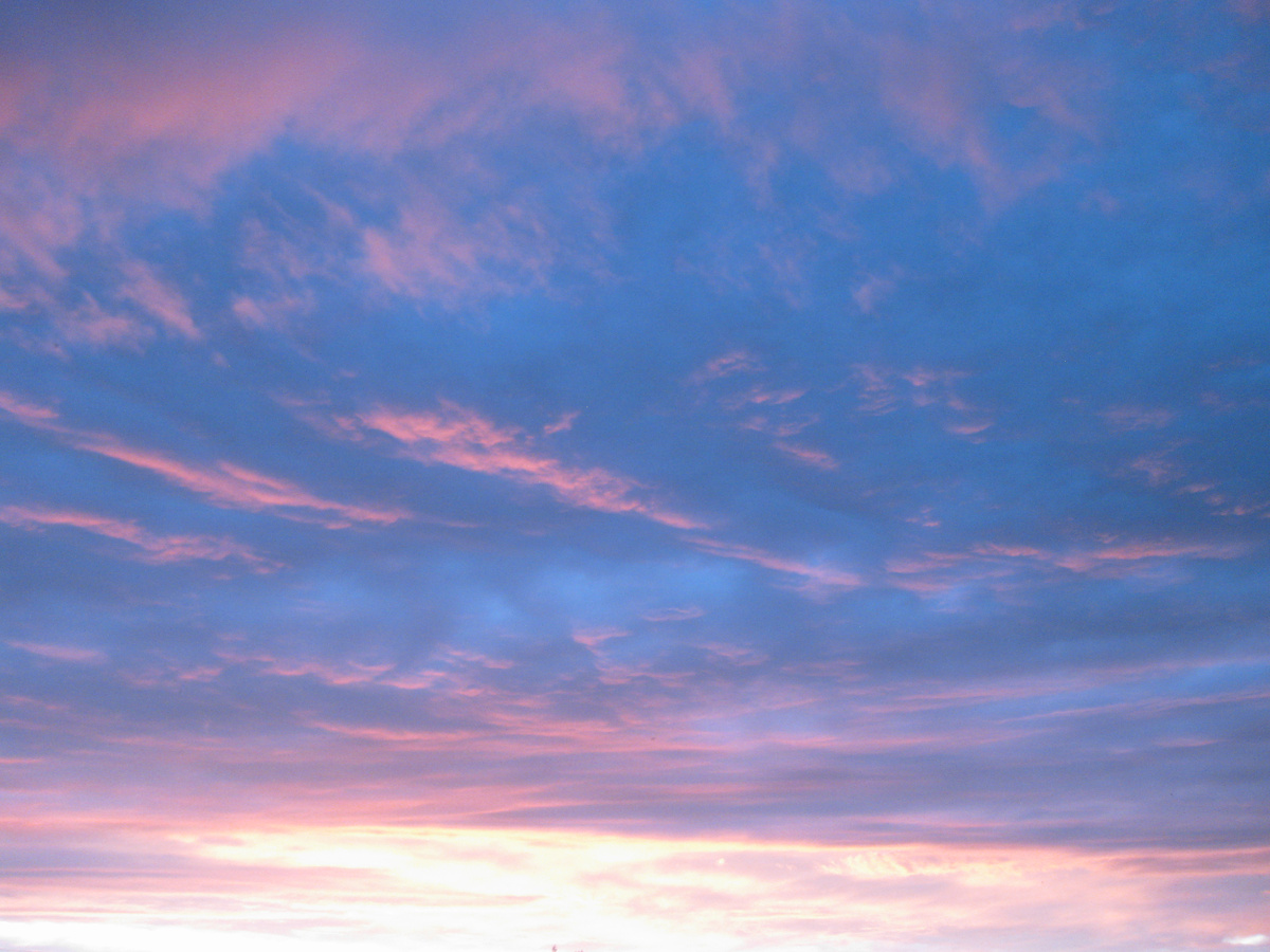 Небо на закате солнца, фото автора