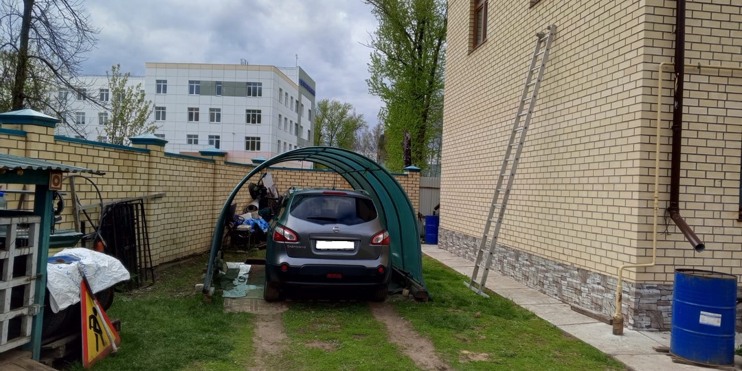 Делаем металлический навес над двором (Часть 1).