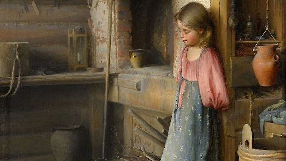 Иной раз за полночь сидела девочка над своим шитьем; бывало, всю лучину сухую сожжет.