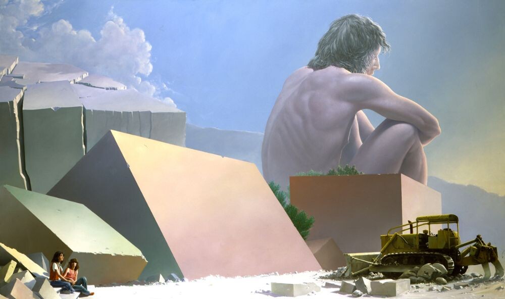 КАРТИНА ХУДОЖНИКА БРУНО ШМЕЛЬЦА / Bruno Schmeltz // ИЗ СЕРИИ " ИСКАЖЕННЫЕ МАШТАБЫ " / Echelles faussées