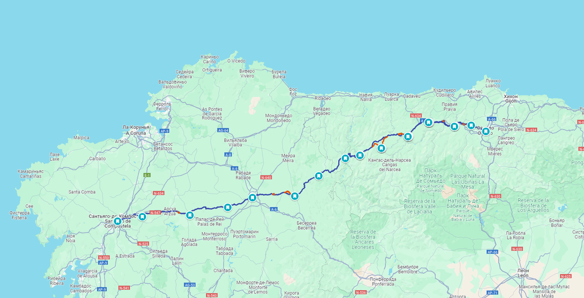 Маршрут, составленный заранее.