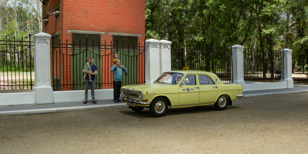 Газ-24 Волга такси. Масштаб 1:43. Производитель ICV.