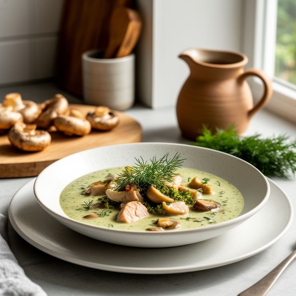 Крем-суп из форели, брокколи и КЕТО