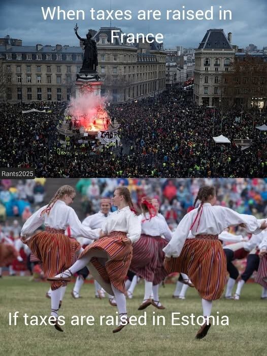 Когда налоги растут... во Франции и в Эстонии