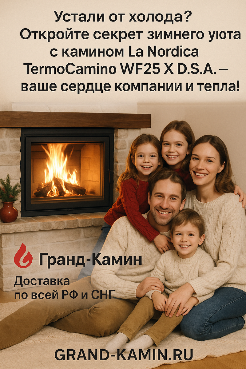    Устали от холода? Откройте секрет зимнего уюта с камином La Nordica TermoCamino WF25 X D.S.A. - ваше сердце компании и тепла! Kamin