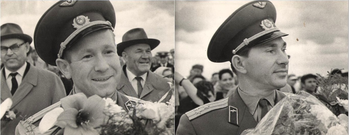 Алексей Леонов и Павел Беляев только что прилетели в Калининград. 9 июля 1965-го / Все фото в  этом материале – из архива автора