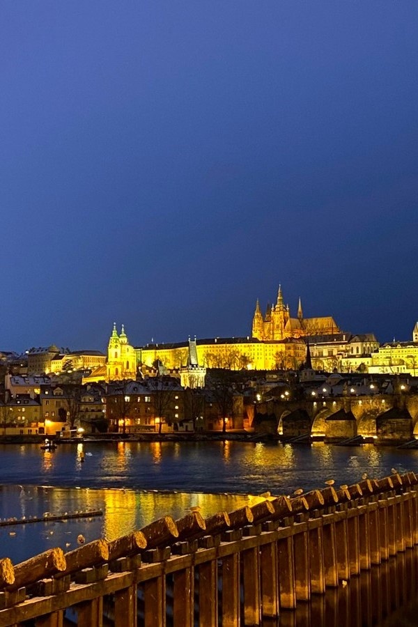 Вид на Карлов мост и Пражский замок
