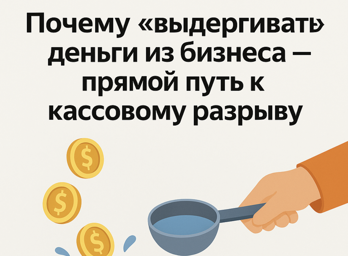 Каждый предприниматель знает это чувство: на расчетном счете накопилась приятная сумма, и велик соблазн забрать часть денег на личные нужды. Кажется, что это справедливо  ведь вы много работаете, и это ваш заработок. Однако именно здесь кроется одна из самых частых и опасных ошибок, ведущих к серьезным финансовым проблемам, точнее к кассовому разрыву. 