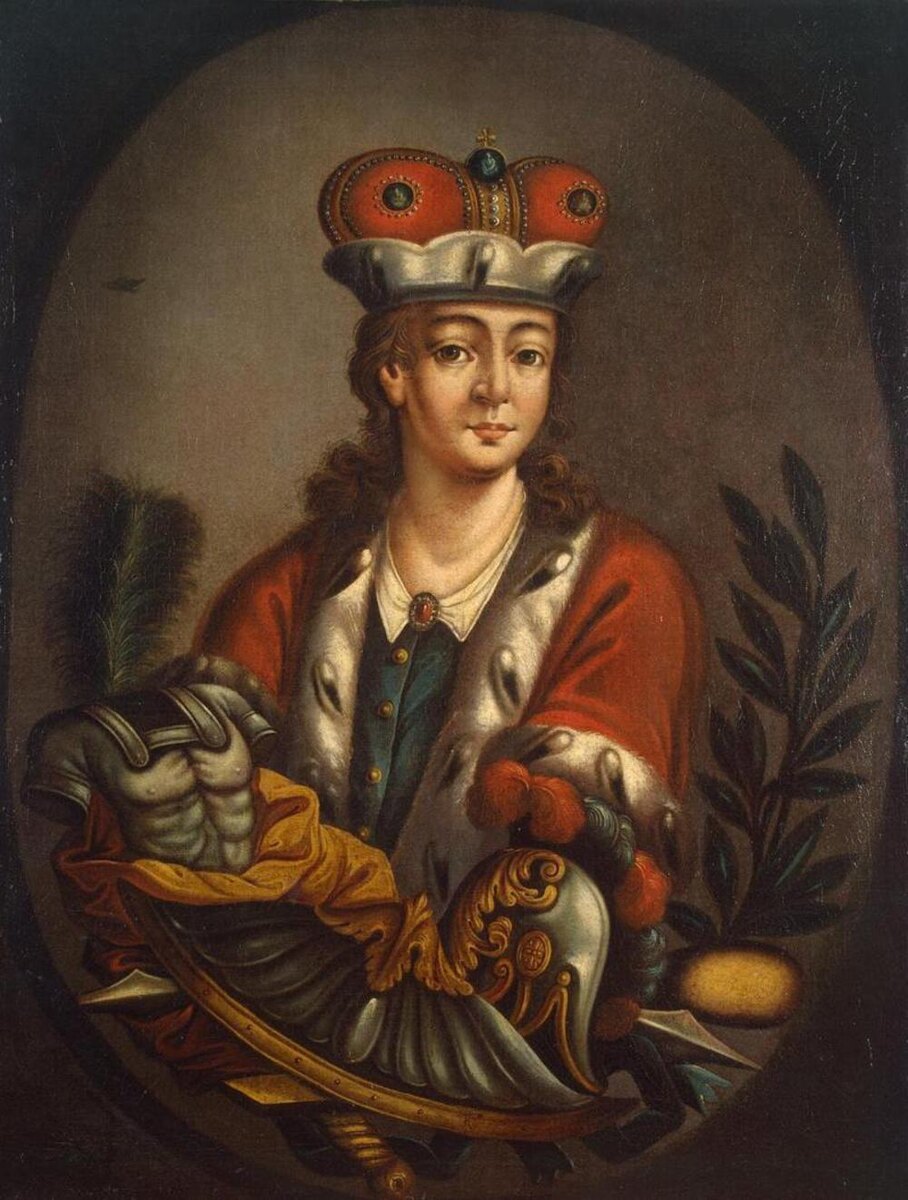 Фёдор Волков в театральном костюме. Имя художника неизвестено