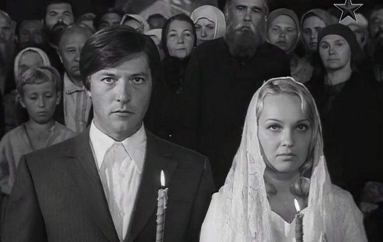 Наталья Гвоздикова и Евгений Жариков на съёмках фильма «Рождённая революцией»