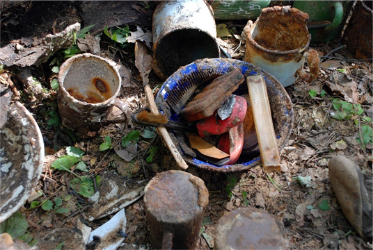 Рисунок 7.34. Вещи из раскопа в Козьих Горах (источник – сайт мемориала «Катынь»[3]).