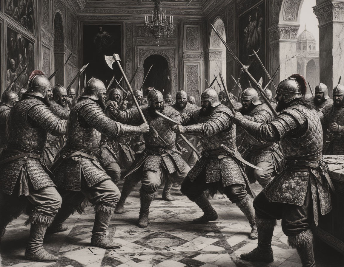 Воины Османа и пираты Самсы Чавуша начинают решающий штурм виллы, где укрылись лидеры «Руки»