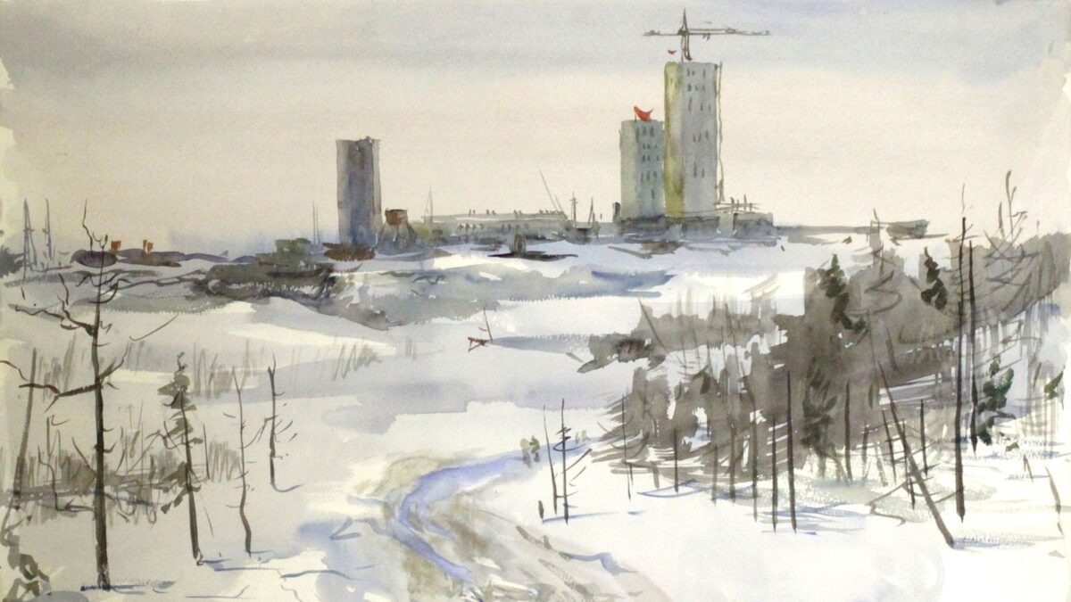 Адам Ненштиль. Талнах. Рудник Октябрьский. 1978 год. Из художественного собрания Музея Норильска