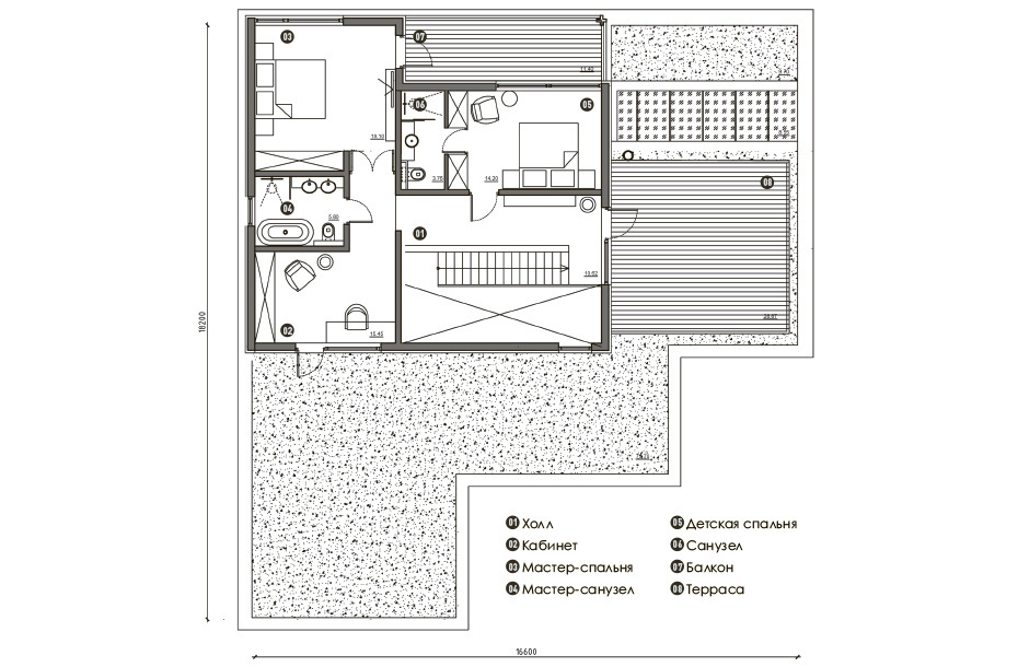 План 1 этажа проекта «Эгоист-211»