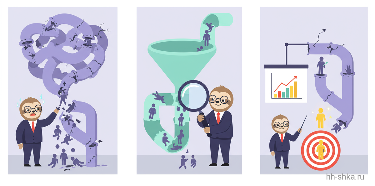 Коэффициент конверсии в рекрутинге: Как анализировать воронку найма и оптимизировать подбор персонала