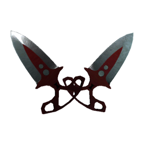 
 Быстрые ножи‑двойники. Анодированный красный корпус с сетчатым узором — агрессивный техно-стиль.