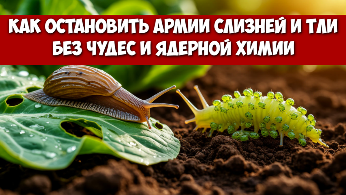 Они съели пол-огорода за ночь: Как остановить армии слизней и тли без чудес и ядерной химии