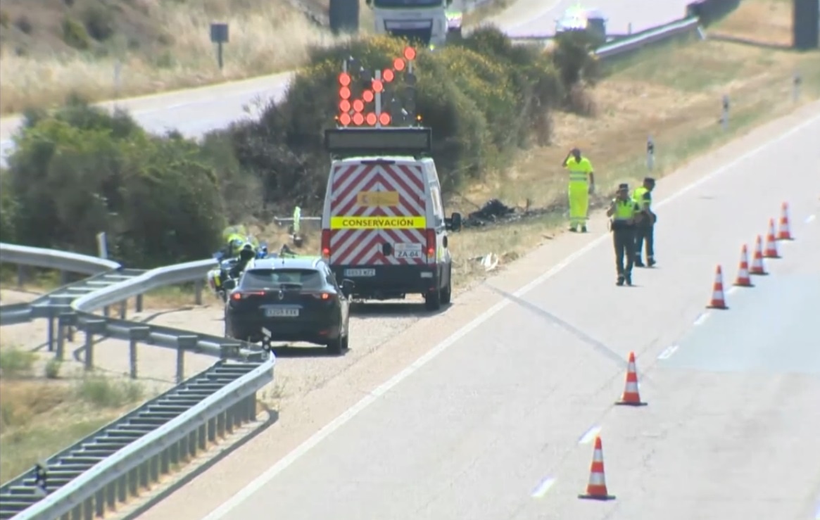 Место аварии. Скриншот видео канала МатчТВ