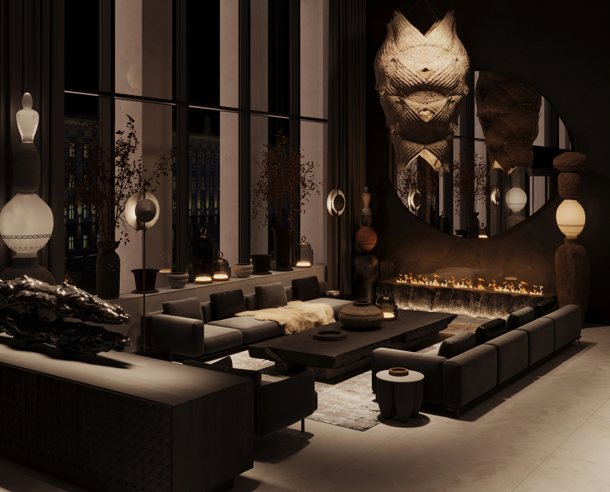 Зона для отдыха в бизнес-центре OPUS на Дербеневской набережной.