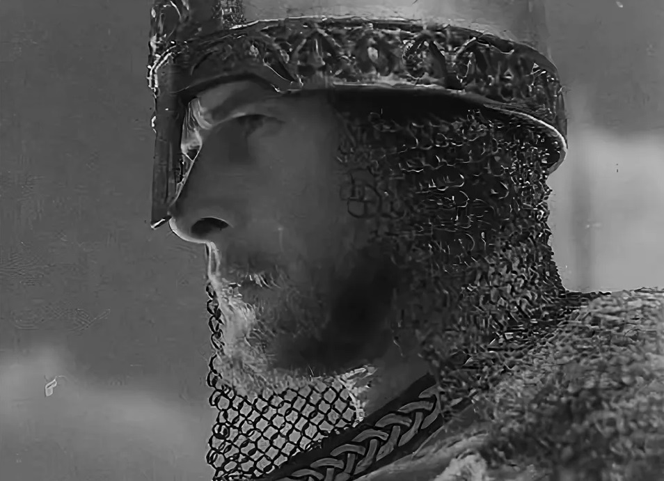 Кадр из фильма «Александр Невский». Николай Черкасов в роли Александра Невского