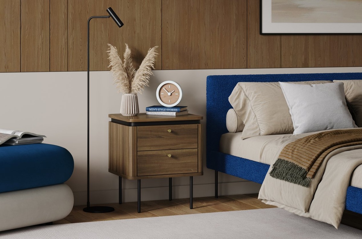 Тумба прикроватная Кэрнс-1 Walnut от бренда divan.ru