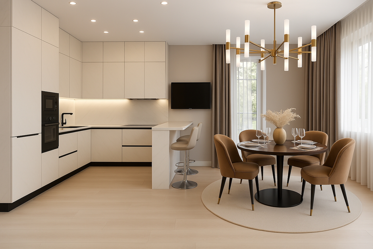 Кухня гостиная 