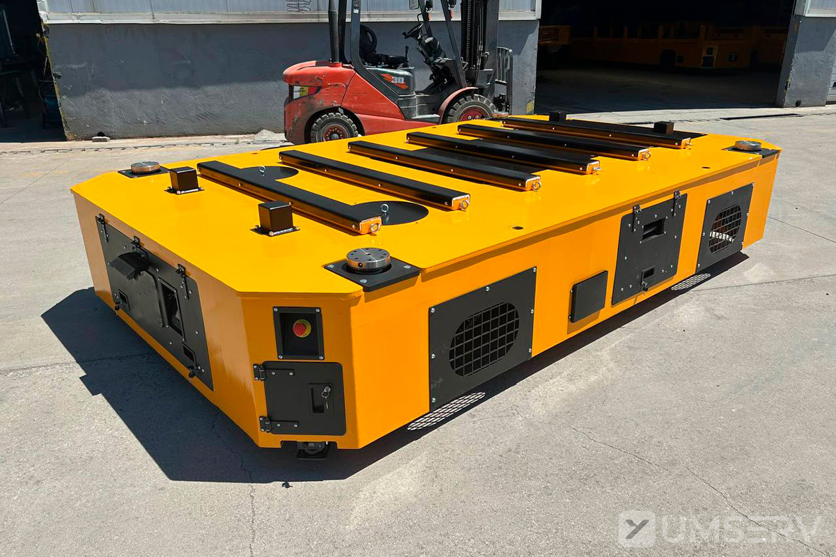 Автономные телеги грузоподъёмностью до 400 тонн передвигаются по цехам, складам и стройплощадкам без оператора.