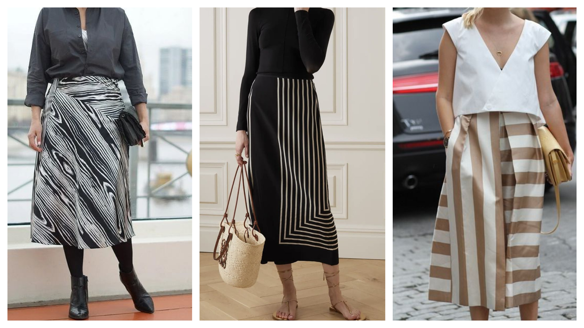 📌 Что важно: во всех трёх образах талия не утягивается, а создаётся визуально за счёт посадки, рисунка и продуманного сочетания верха и низа.