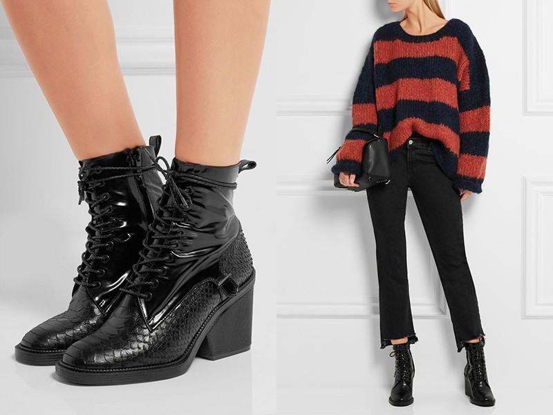 Ботильоны на шнуровке