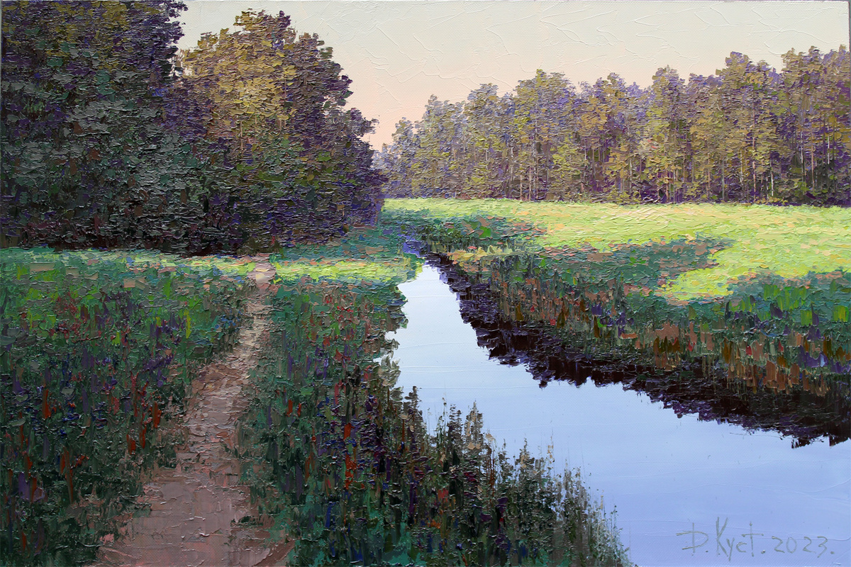 Художник Дмитрий Кустанович. Тихие тени, 60х90 см, 2023