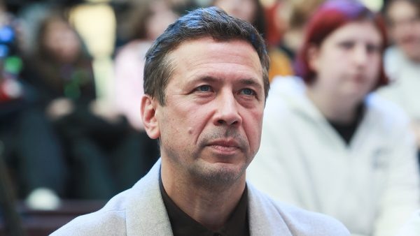    Актер Андрей Мерзликин. Второй день работы форума колледжей Москвы в Гостином дворе.