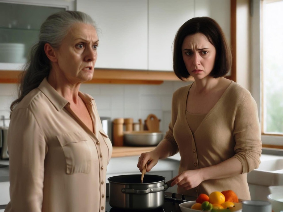 — Ты ему блины печешь? А мне, значит, «разогрей сама»? — мать обиделась и ушла