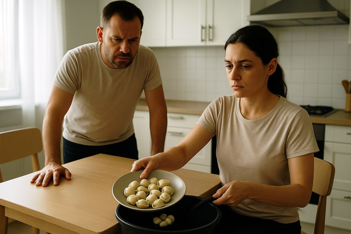— Пельмени? Серьёзно? Я на работу хожу, а ты не можешь сварить суп?