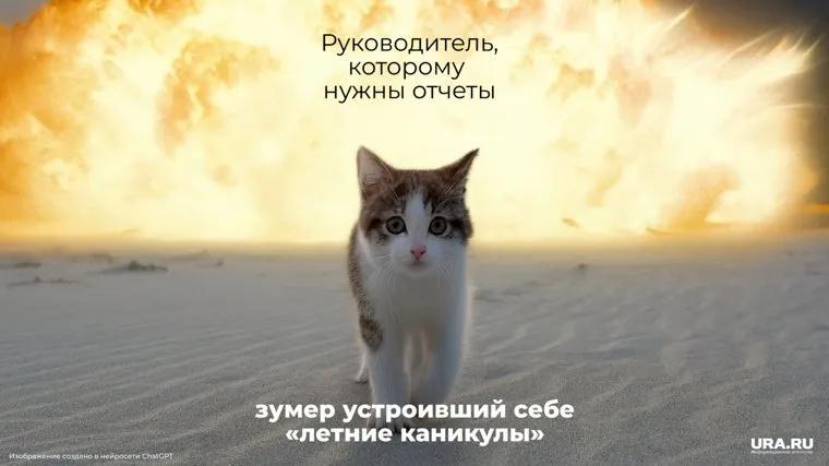 В рабочих чатах стал популярен мем «зумеры вышли на работу»
Фото: карточка URA.RU