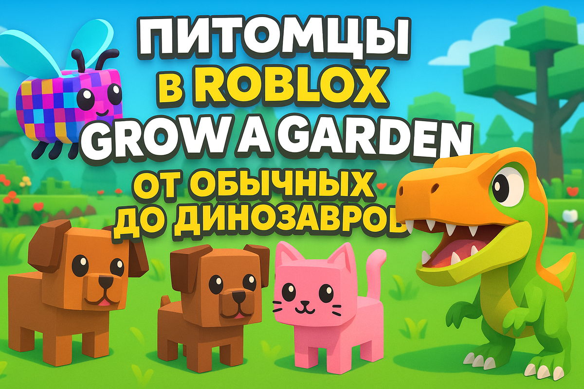 Питомцы в Roblox Grow a Garden: От Обычных до Динозавров
