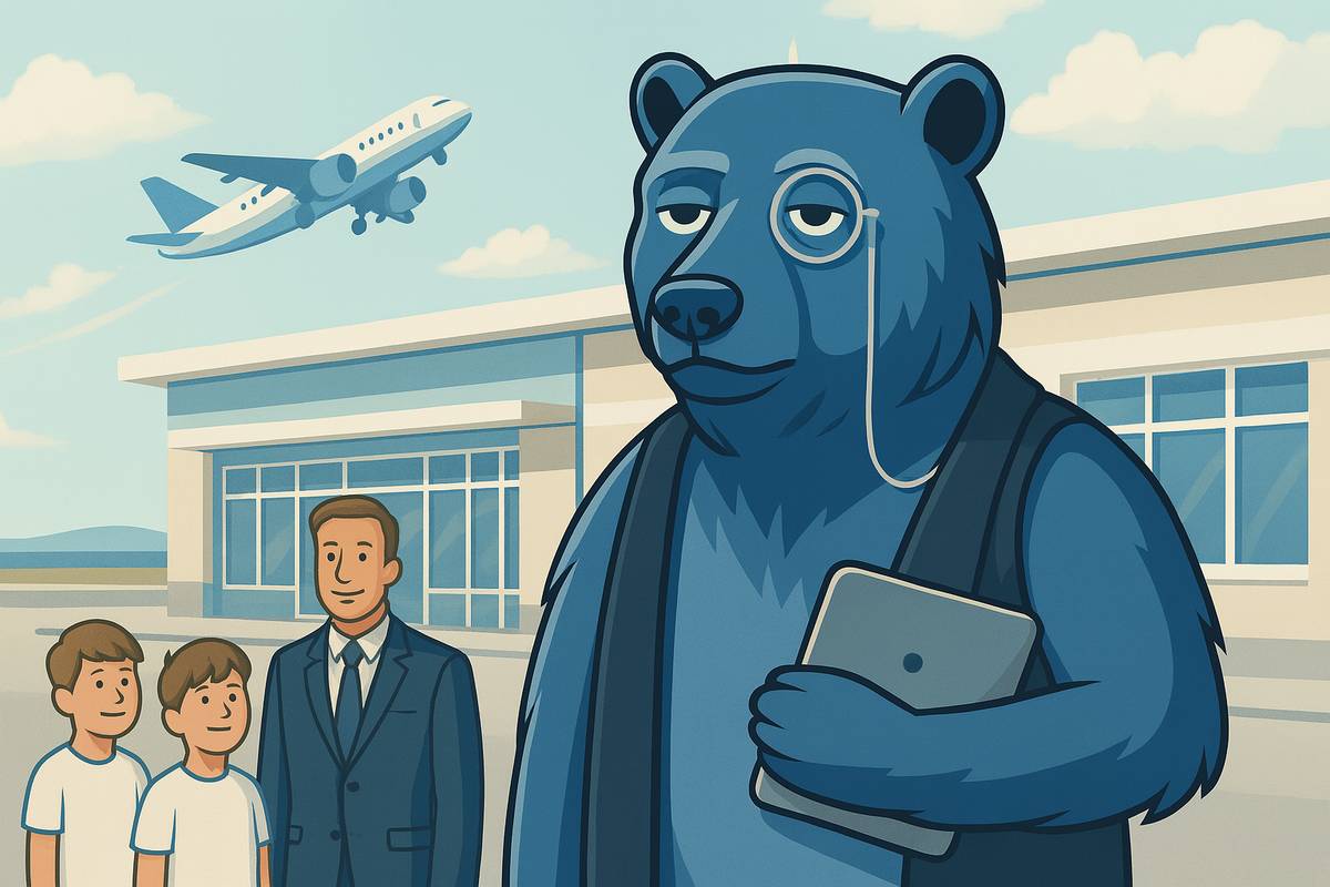 Томский хроникер Фома Силантьевич в Томском аэропорту "Богашево"